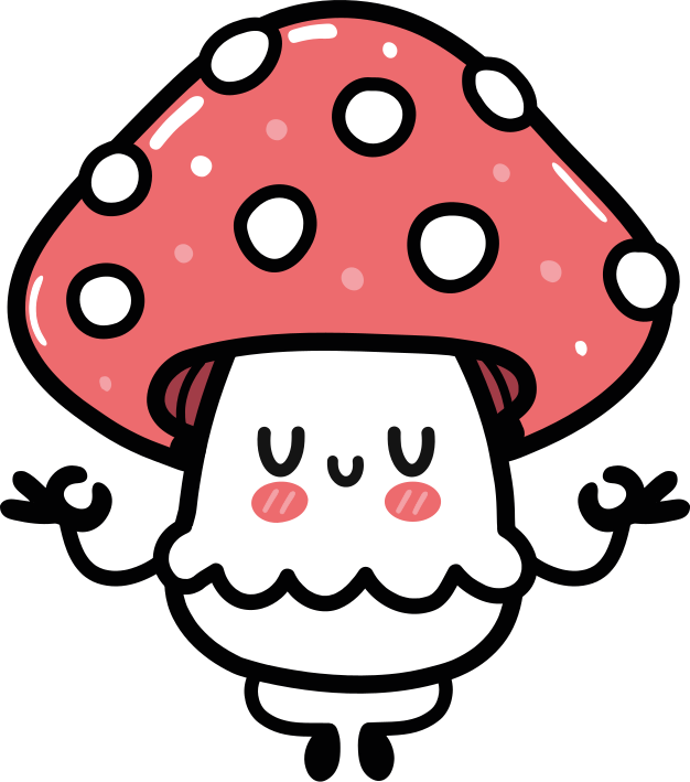 Tappeto vinile animali personaggio fungo carino - TenStickers