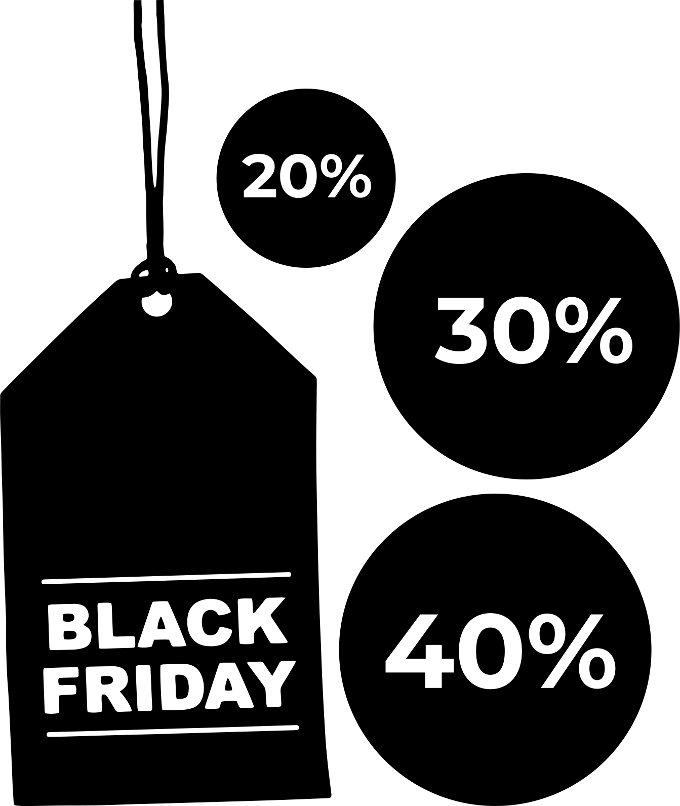 Tappeto vinile black friday set di 3 personalizzabili - TenStickers
