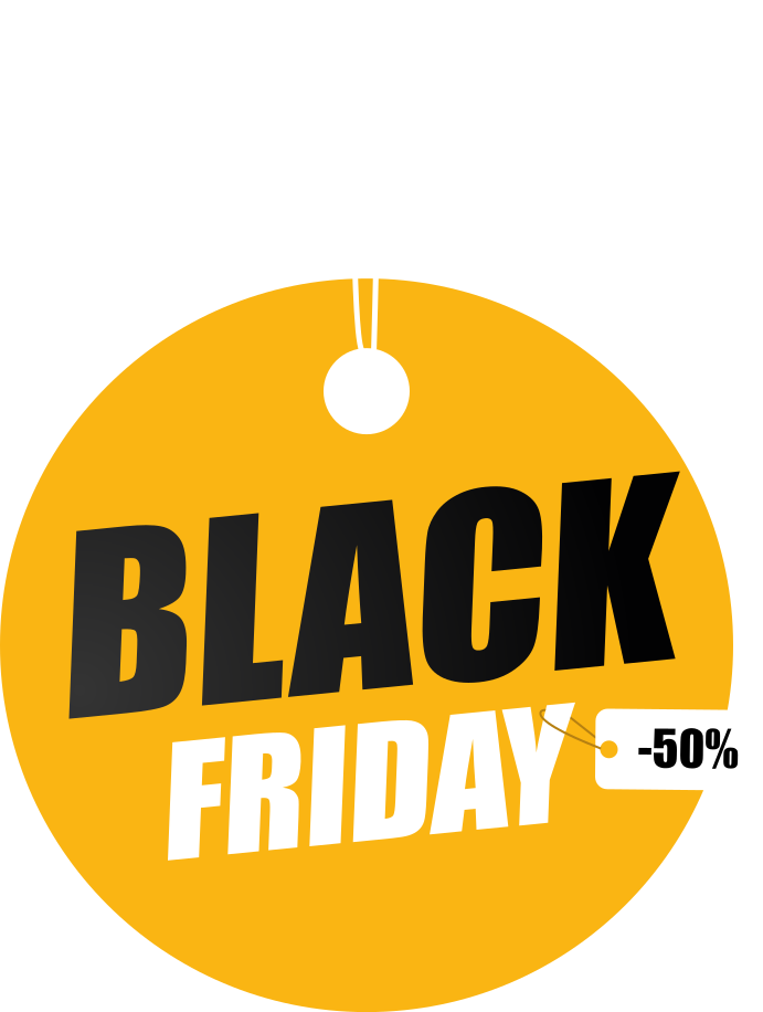 Tappeto vinile black friday cerchio personalizzato - TenStickers