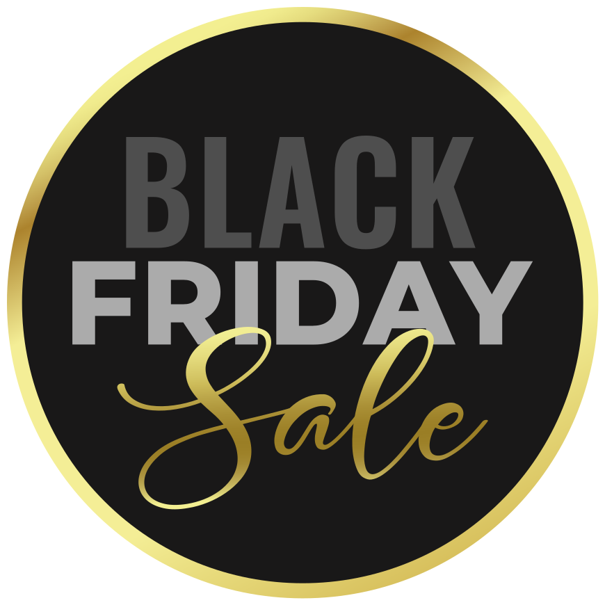 Tappeto vinile black friday sfondo nero dorato - TenStickers