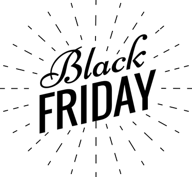 Tappeto vinile black friday testo calligrafico scintillante - TenStickers