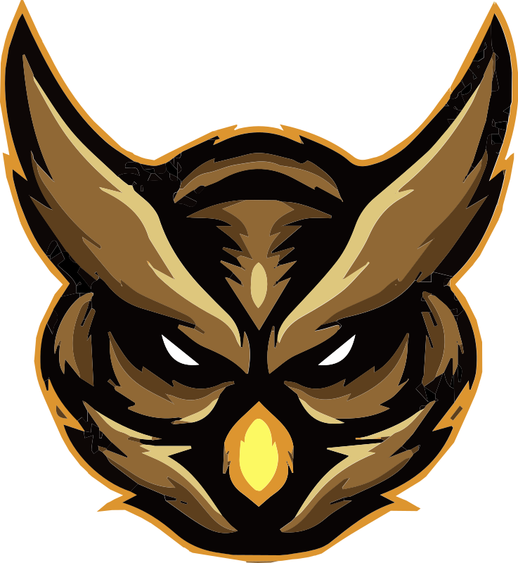 Tappeto vinile animali emblema gufo fierce - TenStickers