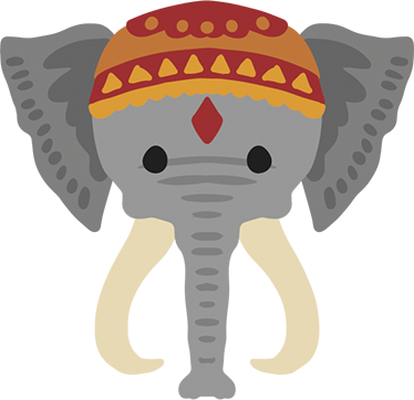 Tappeto vinile animali testa di elefante - TenStickers