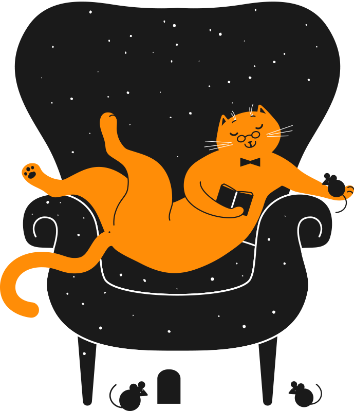 Tappeto vinile animali gatto e topo - TenStickers