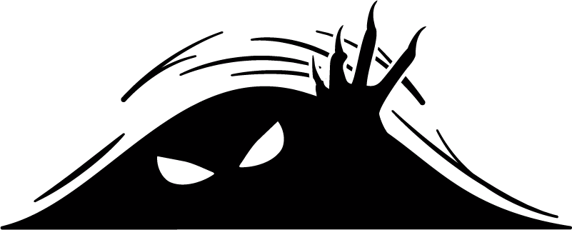 Tappeto vinile halloween mostro in agguato - TenStickers