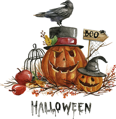 Tappeto vinile halloween zucche terrificanti - TenStickers