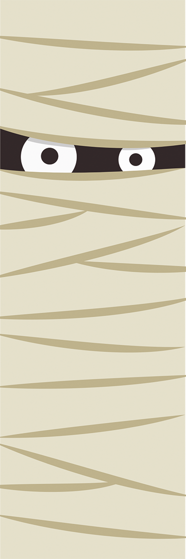 Tappeto vinile halloween occhi di mummia - TenStickers