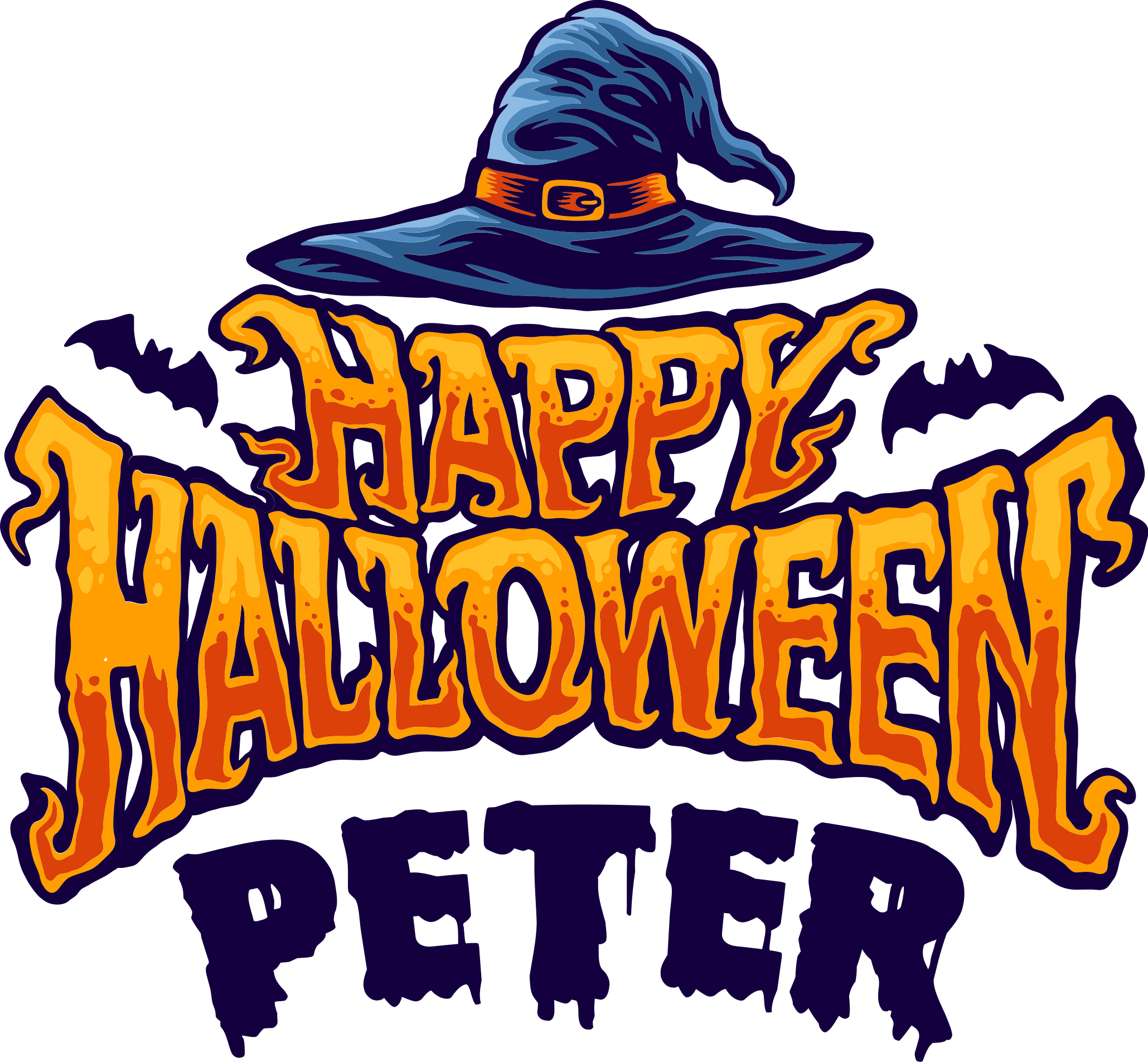 Tappeto vinile halloween personalizzato felice - TenStickers