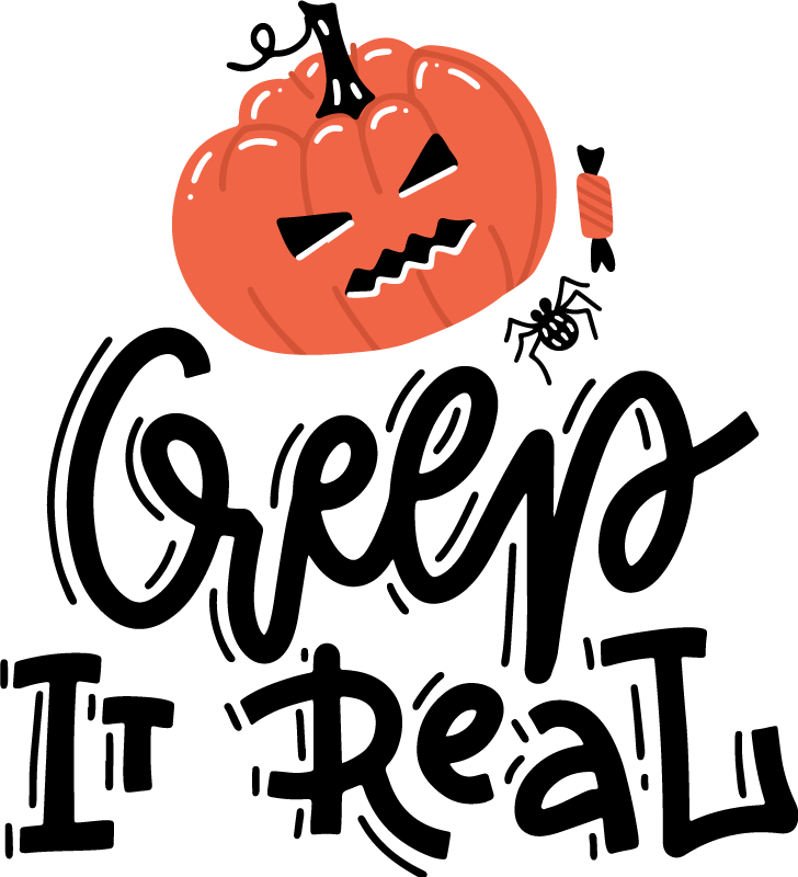 Tappeto vinile halloween design zucca inquietante - TenStickers