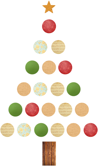 Tappeto vinile natale albero colorato - TenStickers