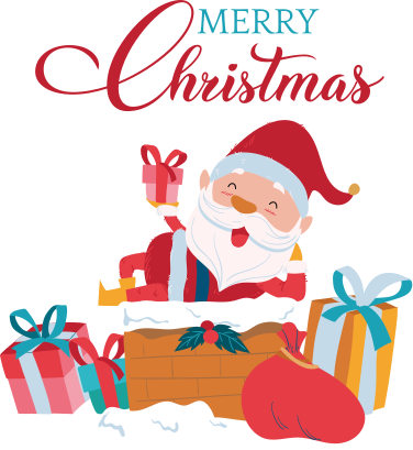 Tappeto vinile natale buon natale con babbo natale - TenStickers
