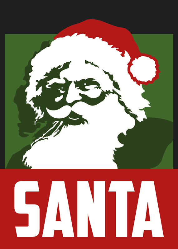 Tappeto vinile natale babbo natale realistico - TenStickers