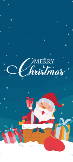 Tappeto vinile natale buon natale con babbo natale - TenStickers