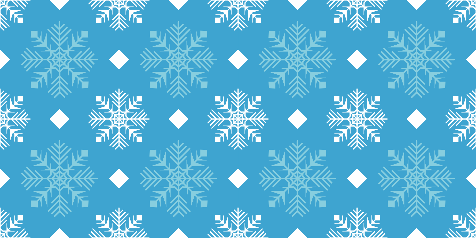 Tappeto vinile natale fiocchi di neve tonalità blu - TenStickers