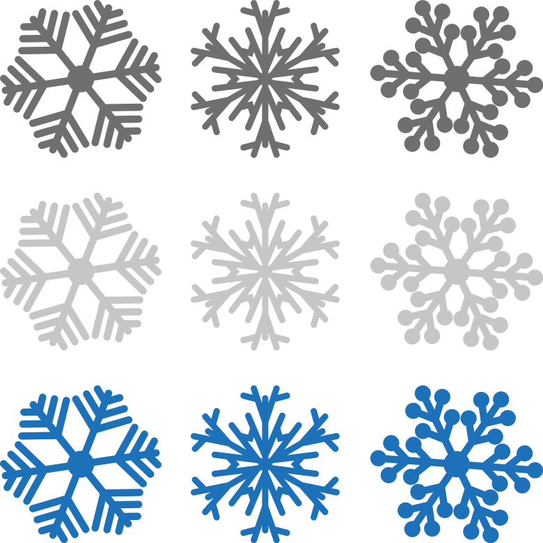 Tappeto vinile natale fiocchi di neve grigi e blu - TenStickers