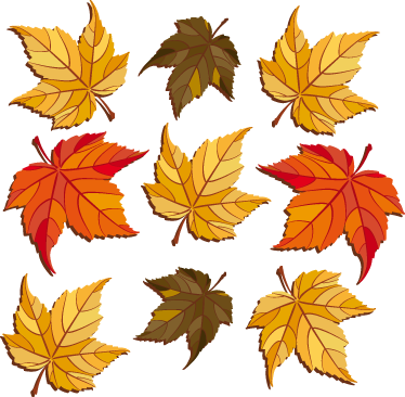 Tappeto vinile fiori foglie d'autunno - TenStickers