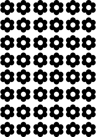 Tappeto vinile fiori fogli di adesivi floreali - TenStickers