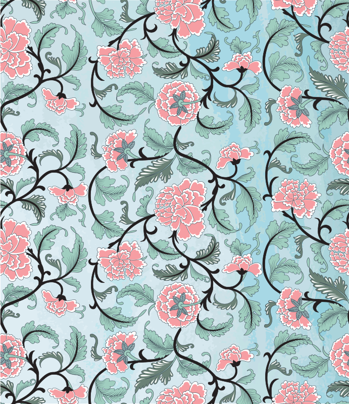 Tappeto vinile fiori film per finestre fiorito - TenStickers