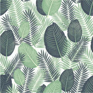 Tappeto vinile fiori piante verdi grandi - TenStickers