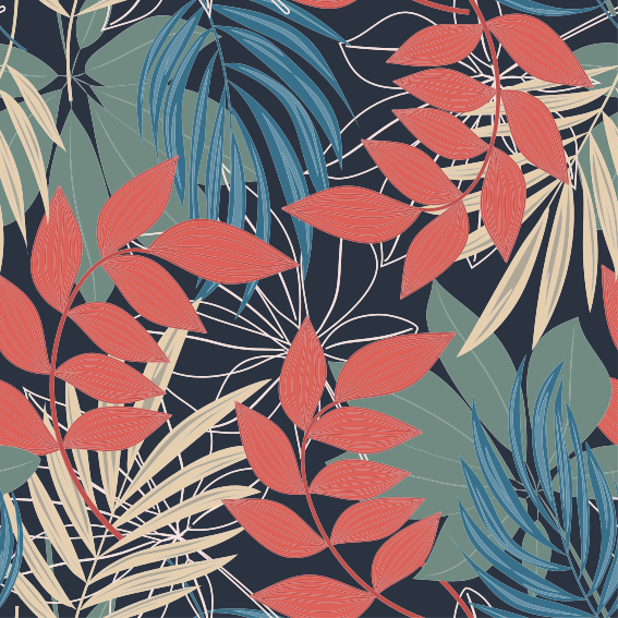 Tappeto vinile fiori motivo elegante fauna e flora - TenStickers