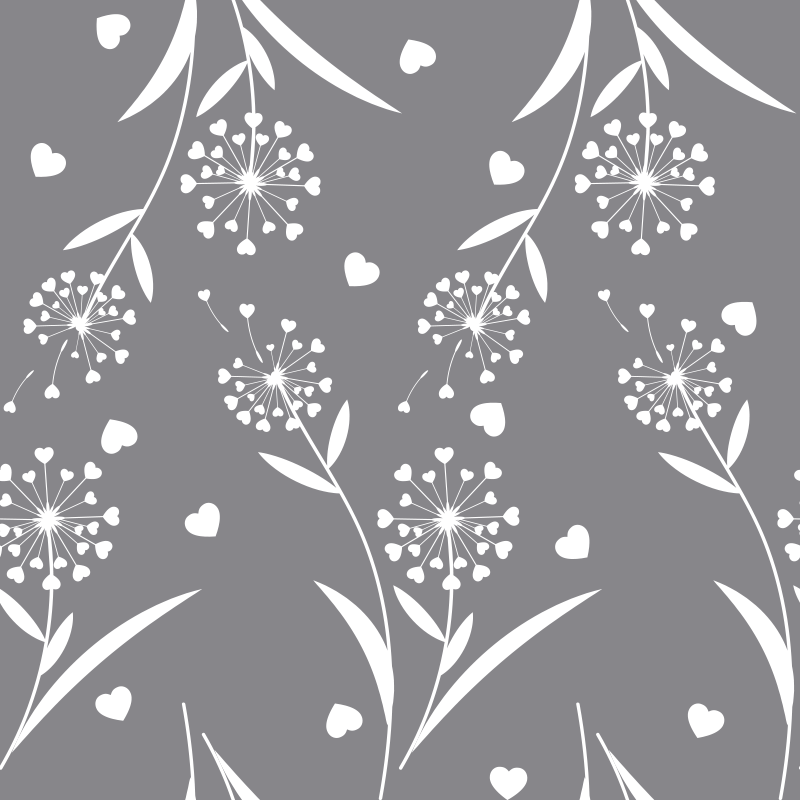 Tappeto vinile fiori dandelioni bianchi - TenStickers