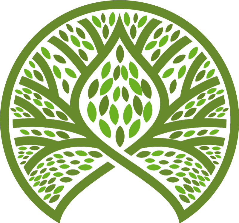 Tappeto vinile fiori emblema natura verde - TenStickers