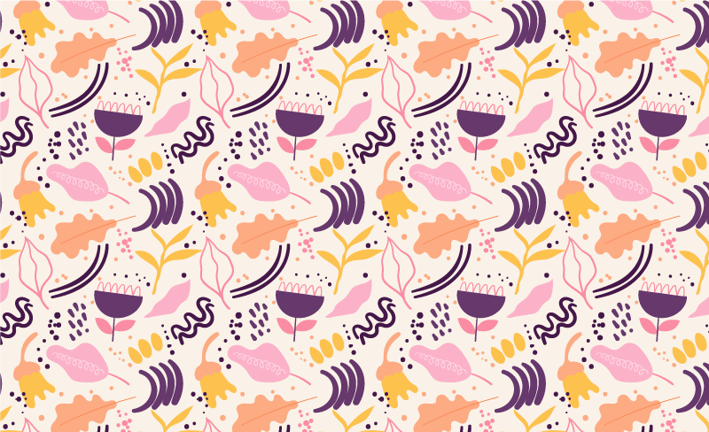 Tappeto vinile fiori ispirazione floreale vivace - TenStickers