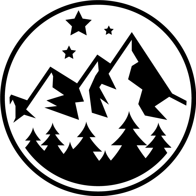 Tappeto vinile fiori scena di foresta montuosa - TenStickers