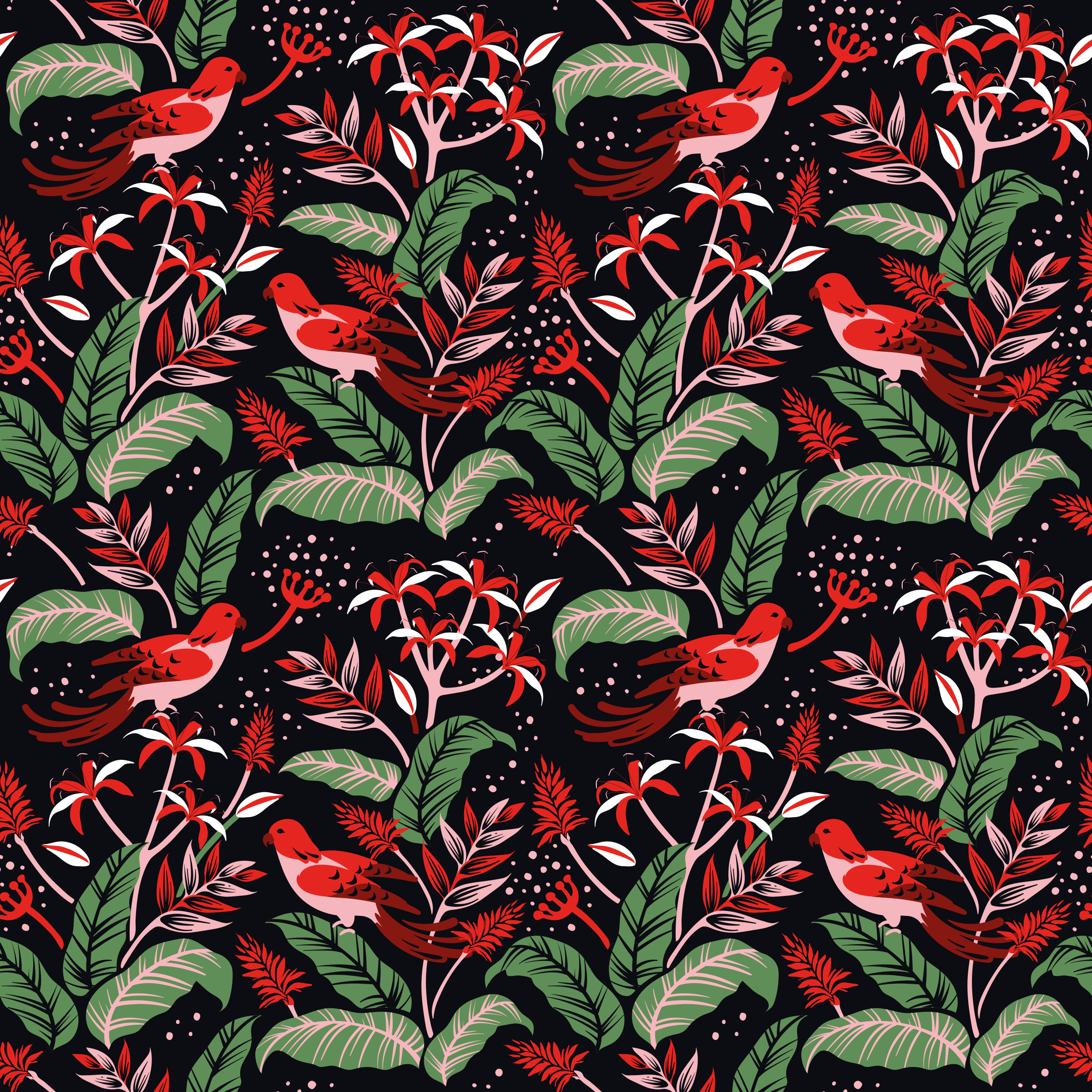 Tappeto vinile fiori concetto floreale tropicale - TenStickers