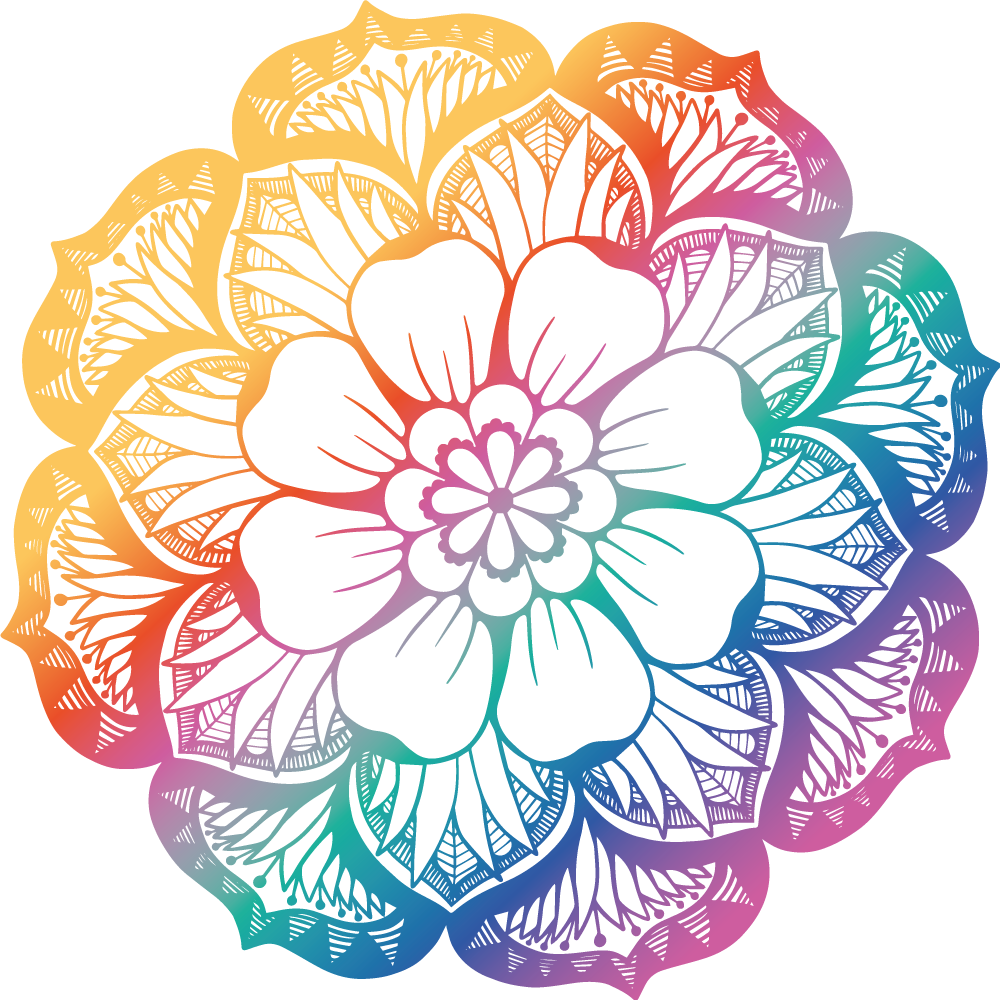 Tappeto vinile fiori elemento botanico vibrante - TenStickers