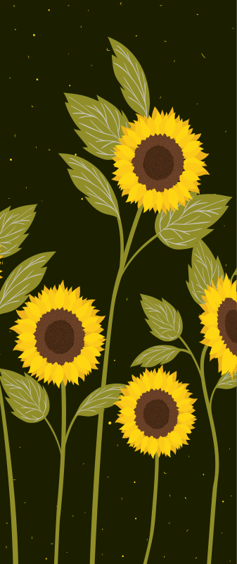 Tappeto vinile fiori campo di girasoli - TenStickers