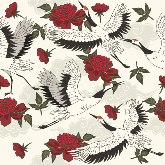 Tappeto vinile fiori toni terrosi rilassanti - TenStickers