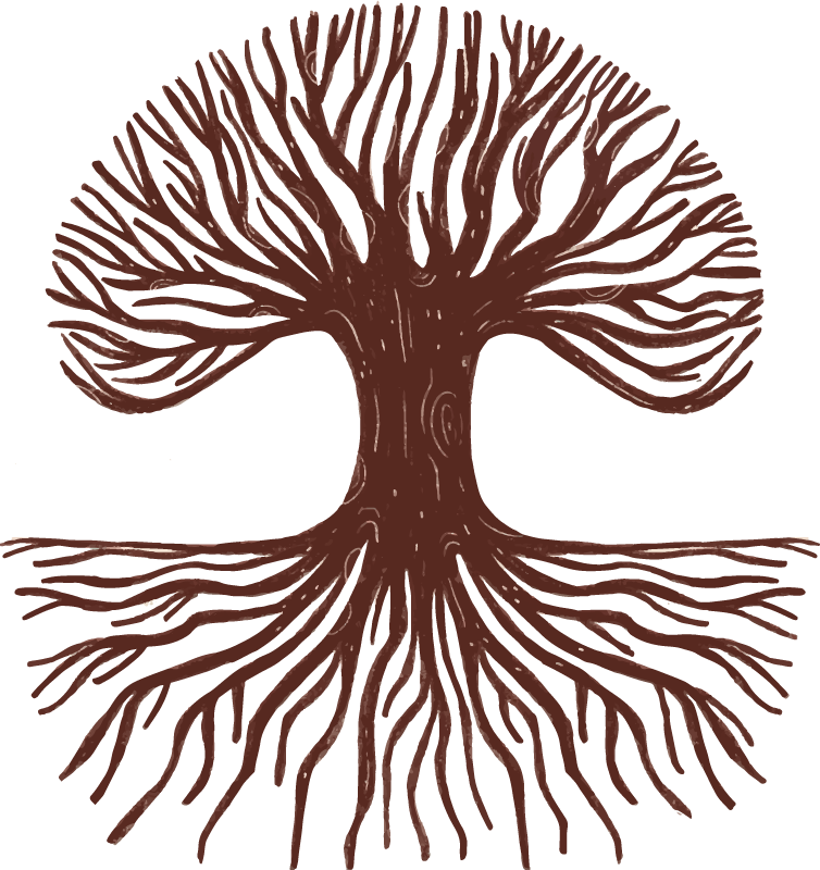 Tappeto vinile fiori albero della vita radici profonde - TenStickers