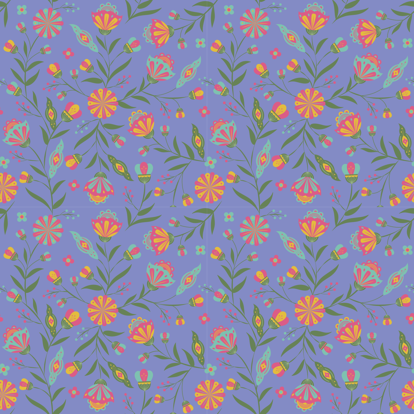 Tappeto vinile fiori design carino per bambini - TenStickers