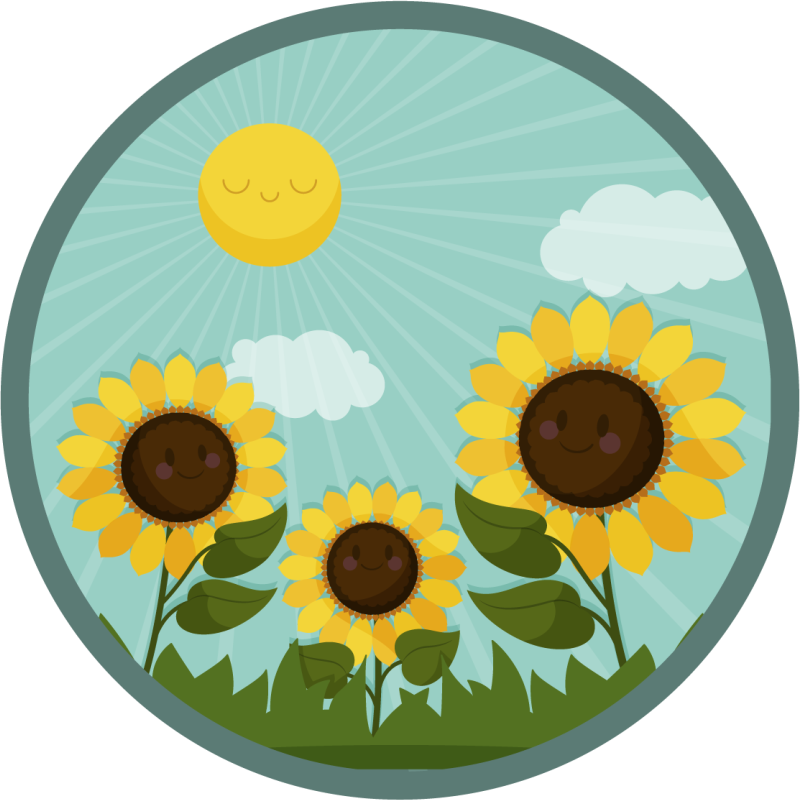 Tappeto vinile fiori fiori al sole - TenStickers