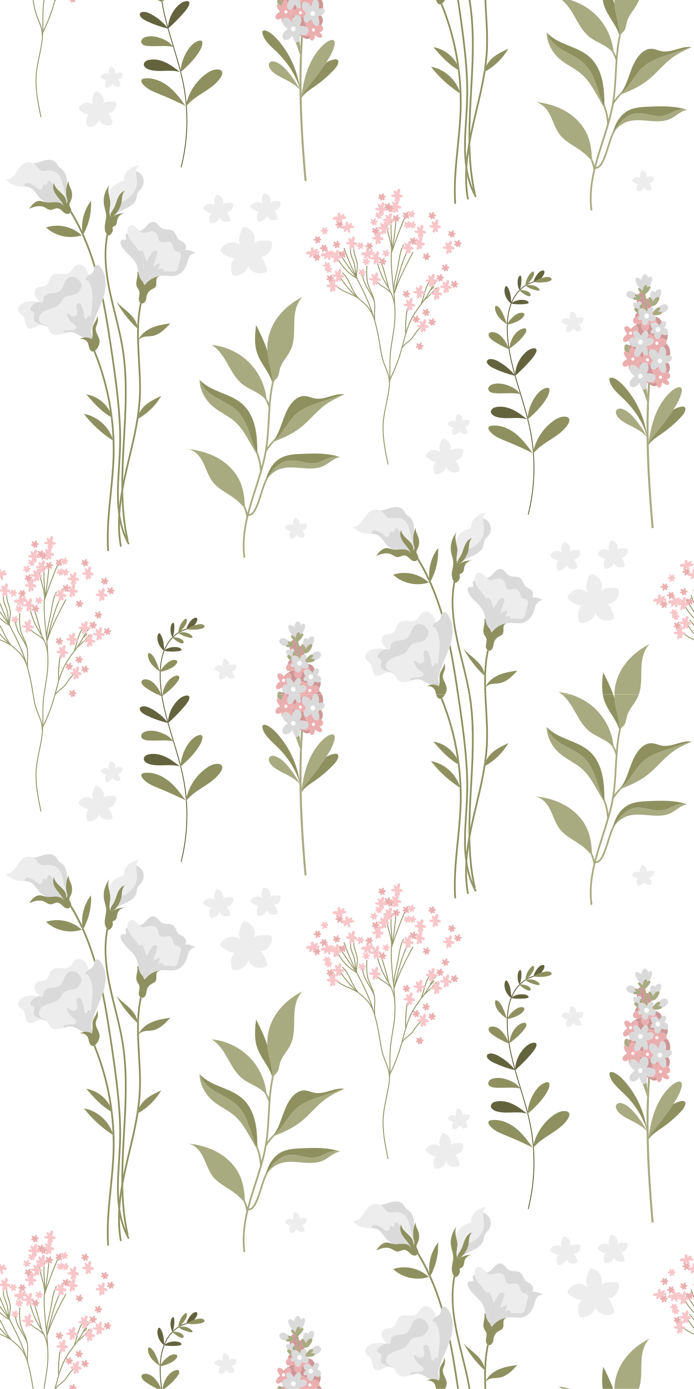 Tappeto vinile fiori motivo fiori selvatici minimalista - TenStickers