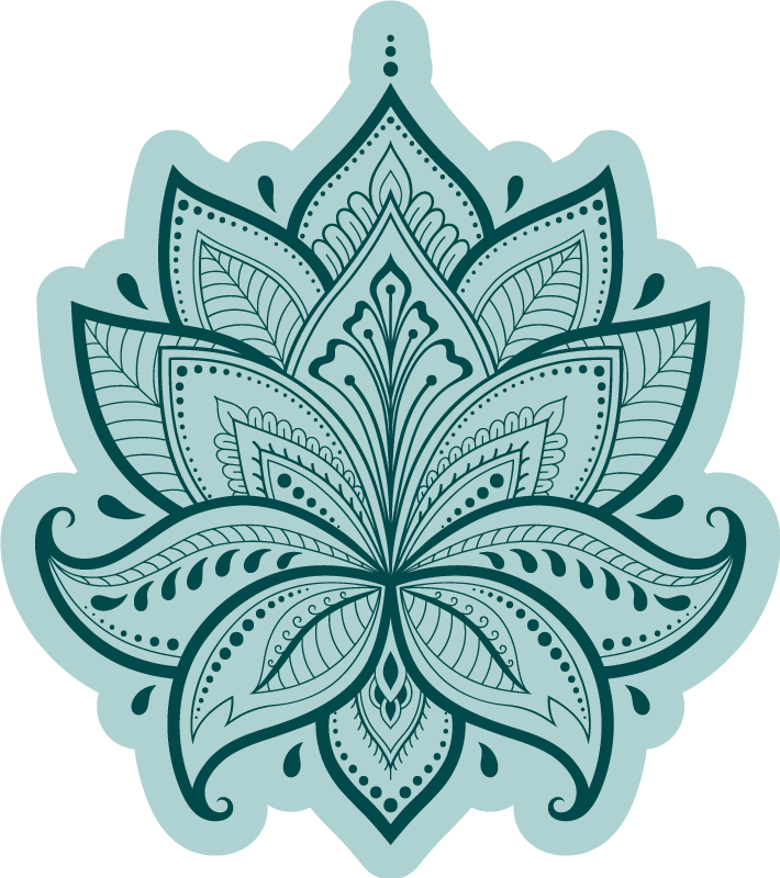 Tappeto vinile fiori loto in crescita - TenStickers