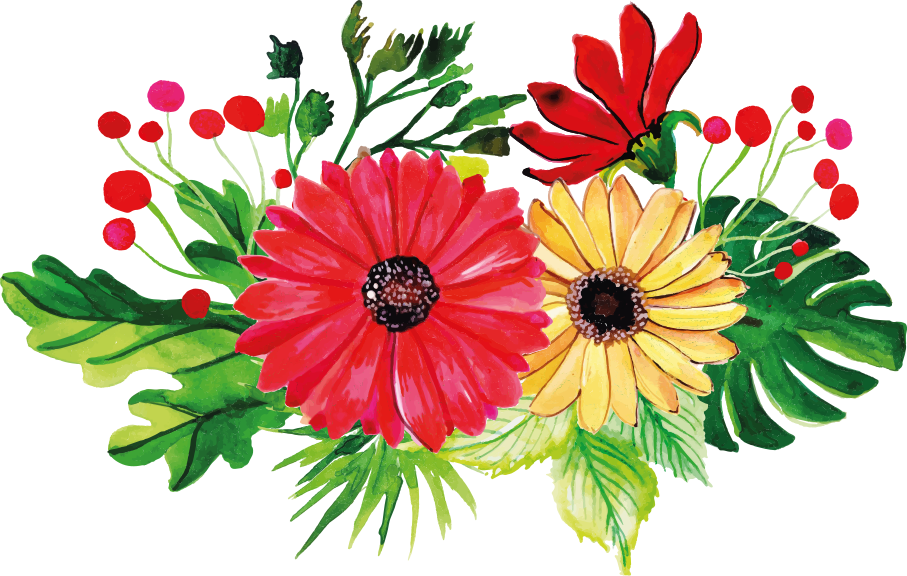 Tappeto vinile fiori design orizzontale elegante - TenStickers