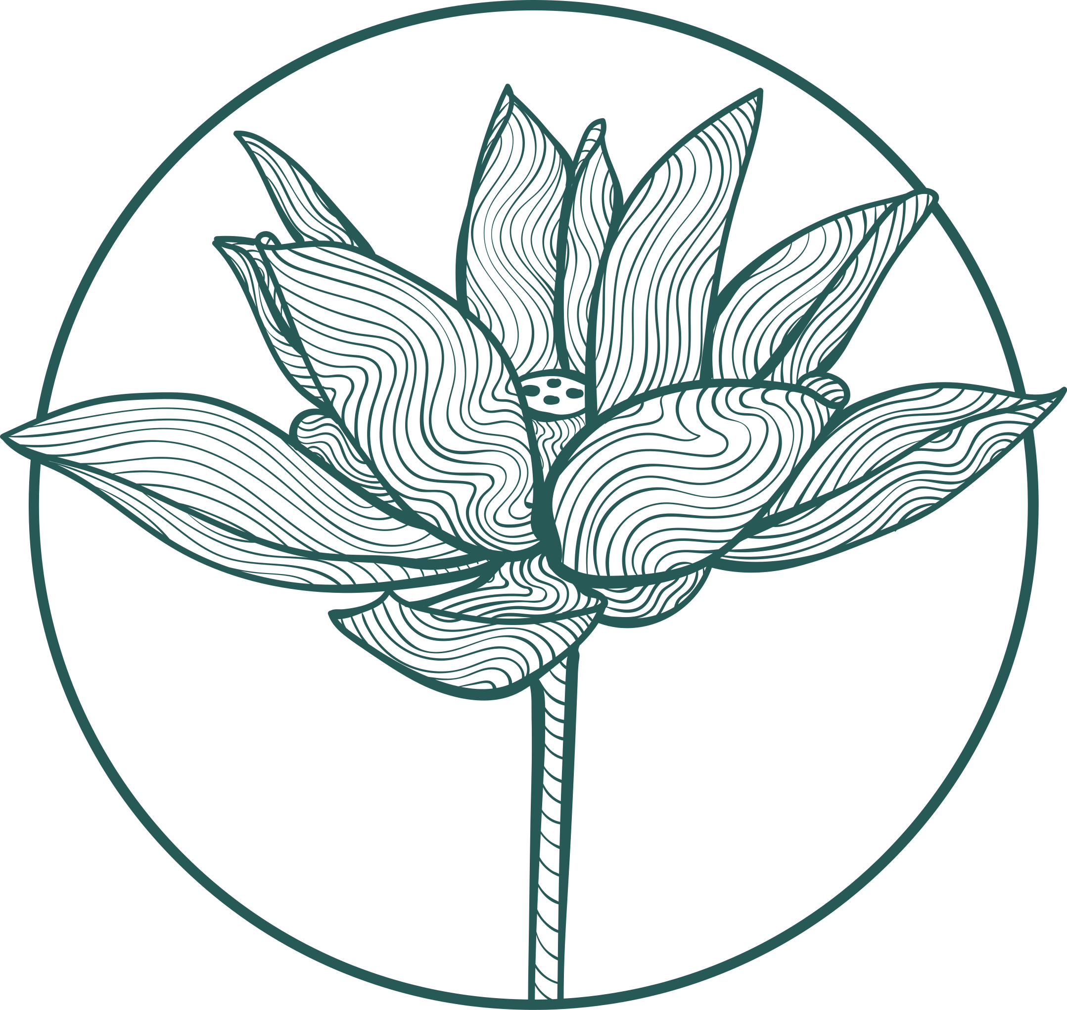 Tappeto vinile fiori illustrazione fiori di loto - TenStickers