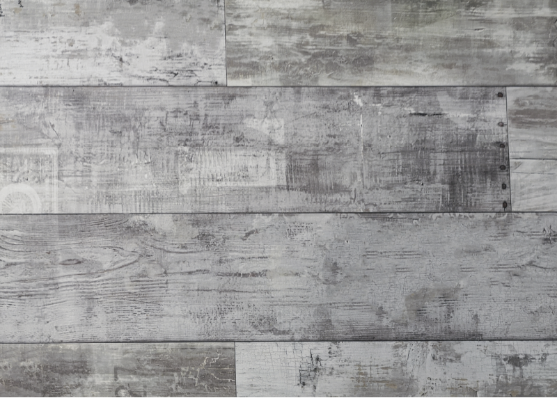 Tappeto vinile sala da pranzo tavole in legno grigio - TenStickers