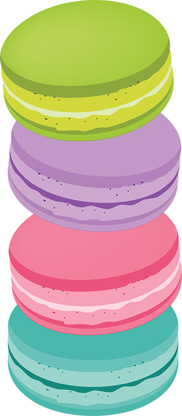 Tappeto pvc cucina macarons colorati - TenStickers