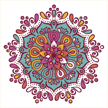 Tappeto pvc cucina mandala colorato a piastrelle - TenStickers