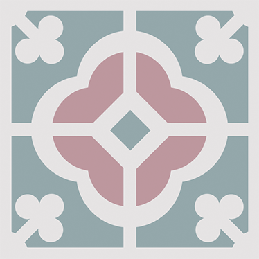 Tappeto pvc cucina piastrella idraulica floreale - TenStickers