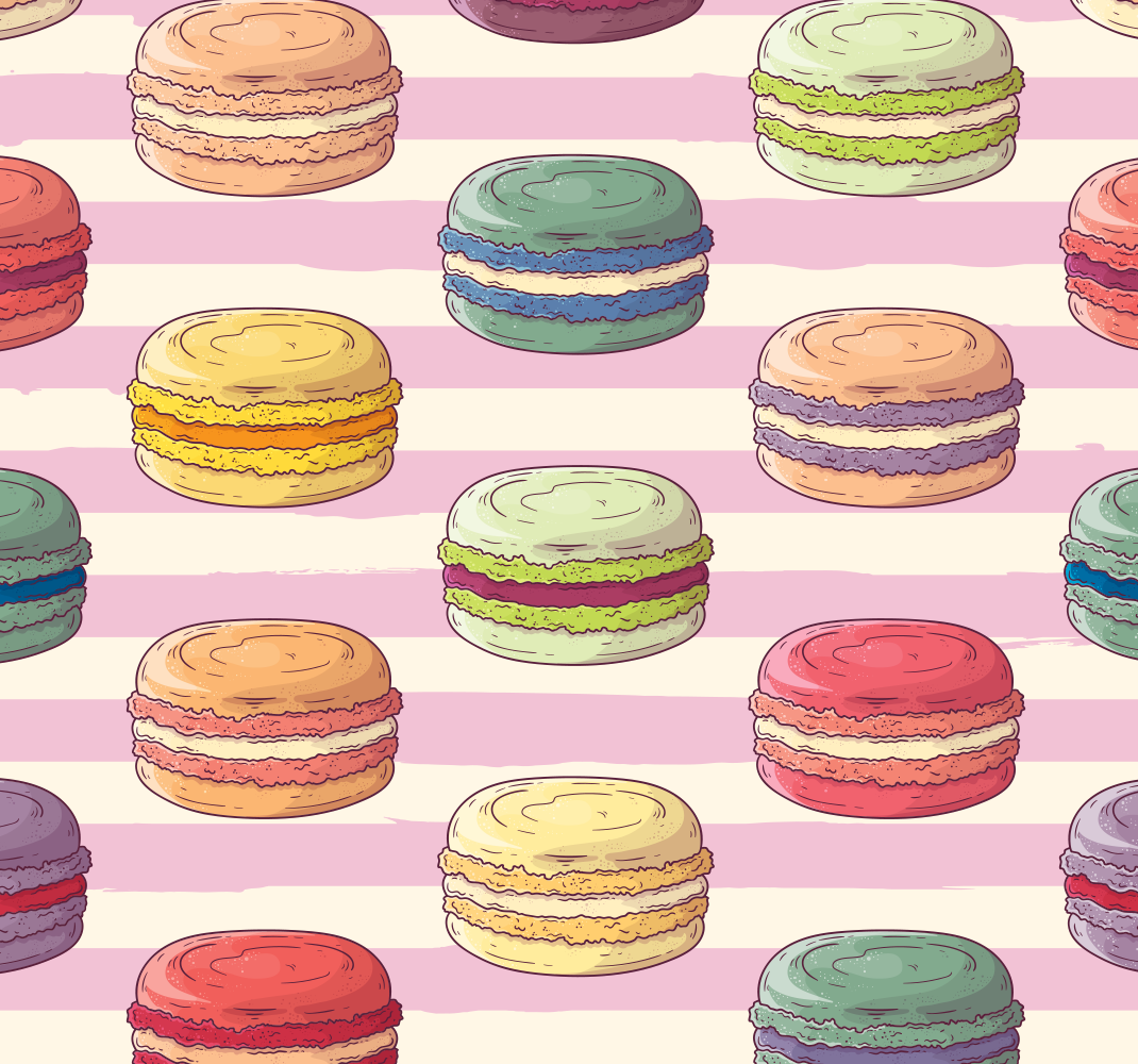 Tappeto pvc cucina retro macarons - TenStickers