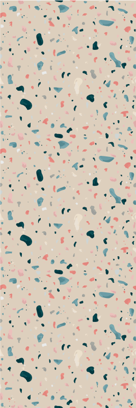 Tappeto pvc cucina motivo terrazzo dipinto a mano - TenStickers