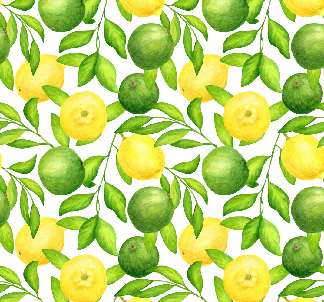 Tappeto pvc cucina limoni e lime - TenStickers