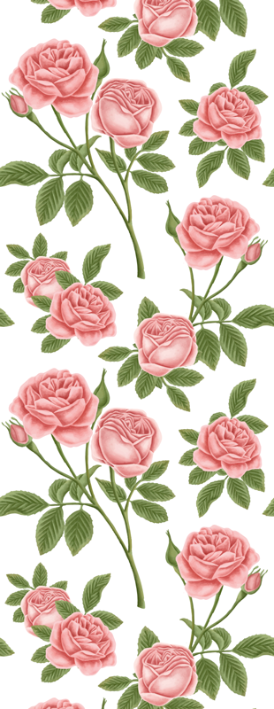 Tappeto pvc cucina stampa floreale rose - TenStickers
