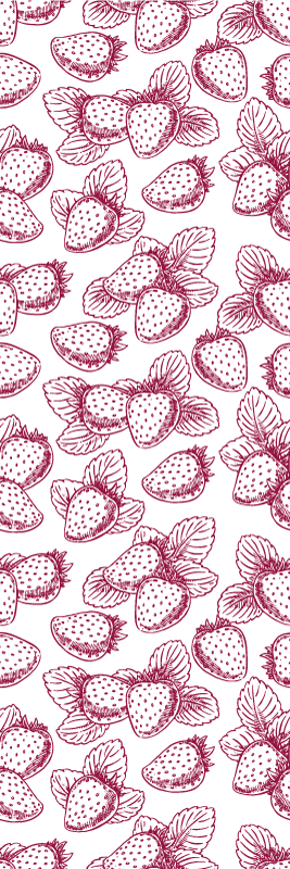 Tappeto pvc cucina motivo fragole carine senza giunte - TenStickers