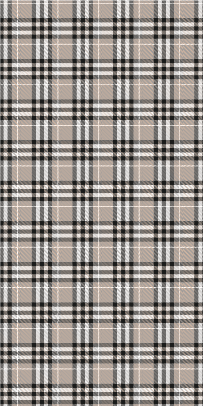 Tappeto pvc cucina motivo tartan grigio scozzese - TenStickers