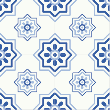 Tappeto vinile bagno adesivo piastrelle blu - TenStickers